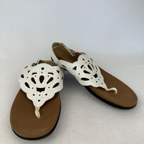 Rockport Shoes - Rockport Ridge Sling Strap White Thong Sandals Womens size 10